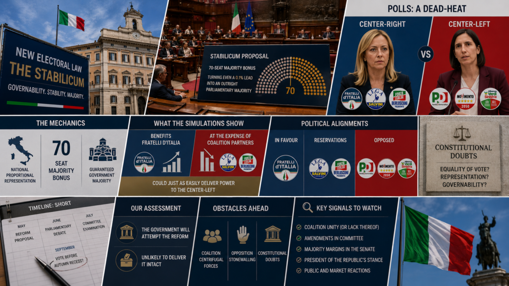 The Gambler’s Reform: Why Meloni’s Stabilicum may rewrite the next election, or hand it to the opposition